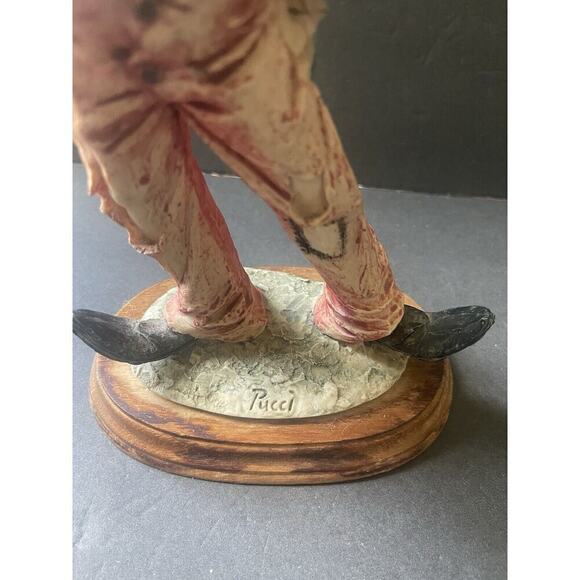 Vintage Hobo Clown Playing Horn by Pucci Italy Statuette Figurine Hand Painted. - Picture 2 of 7